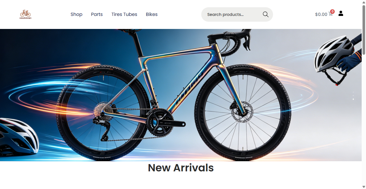 Screenshot von usacyclestorepro.com