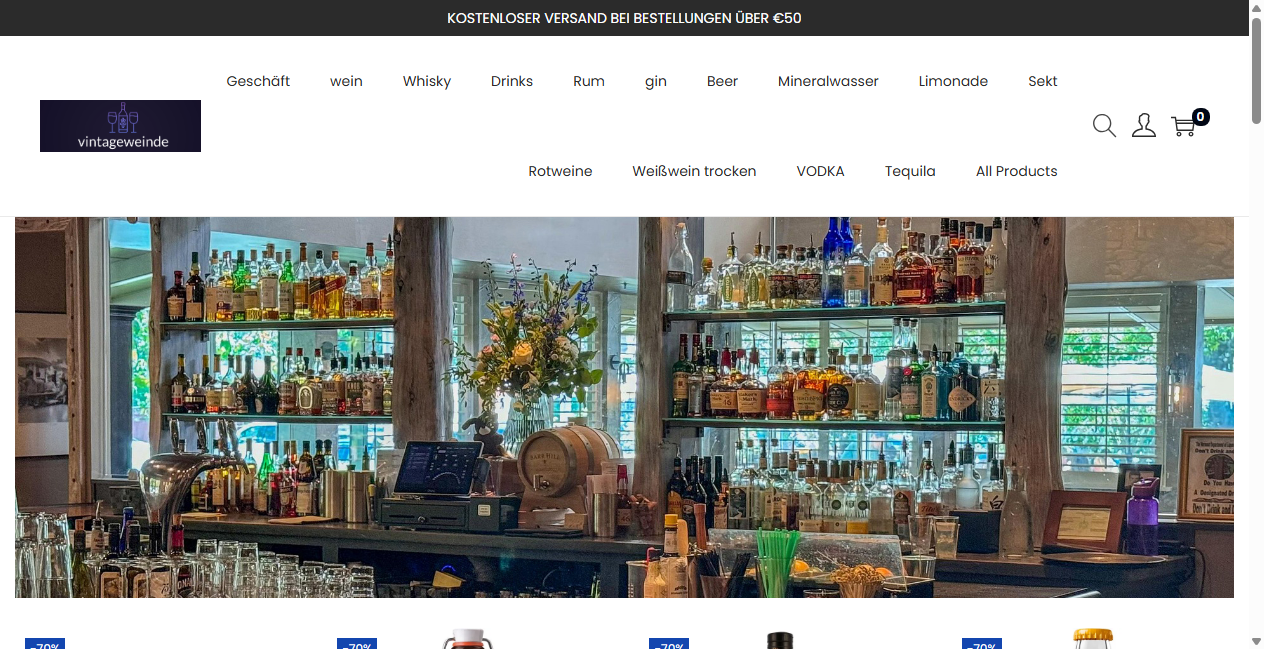Screenshot von vintageweinde.com