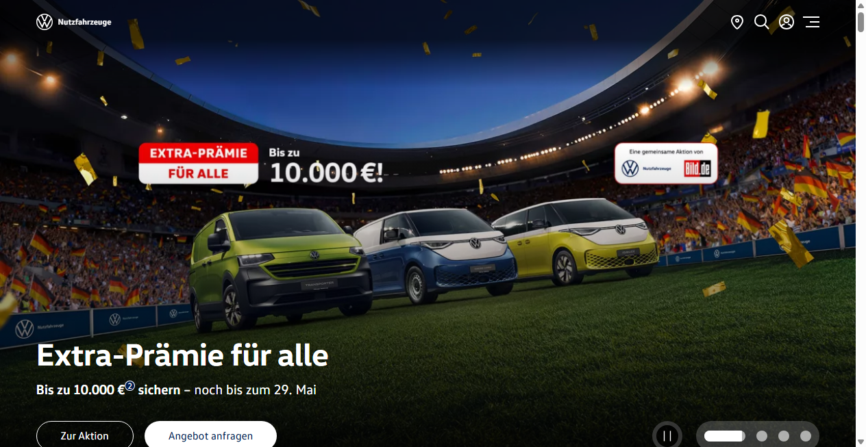 Screenshot von volkswagen-fahrzeuge.de
