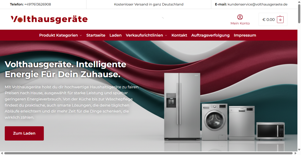 Fake Shop Warnung: volthausgeraete.de (2026)