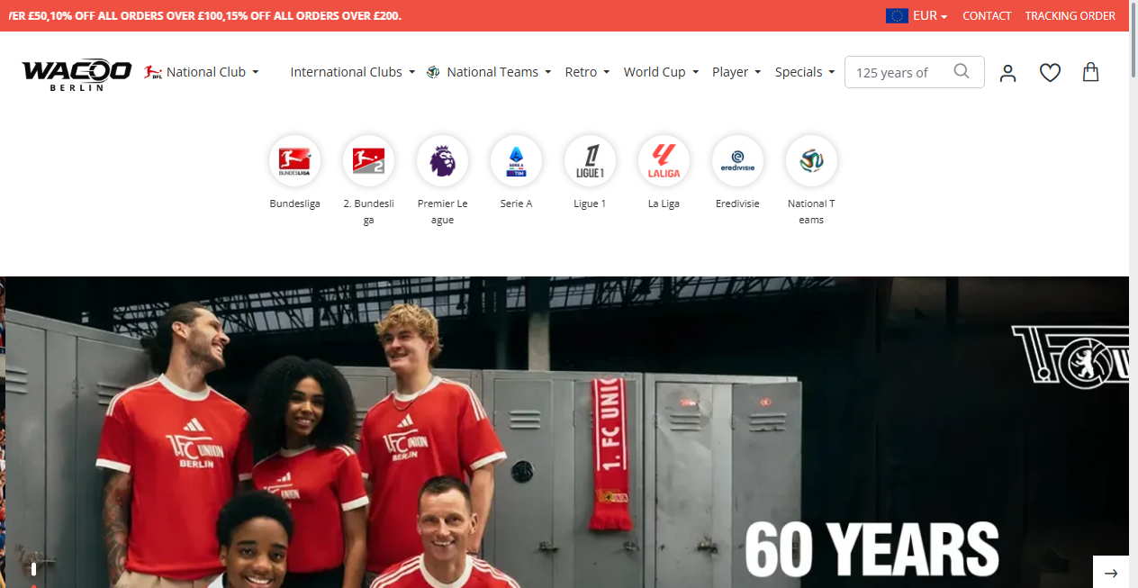 Screenshot von wacooball.com