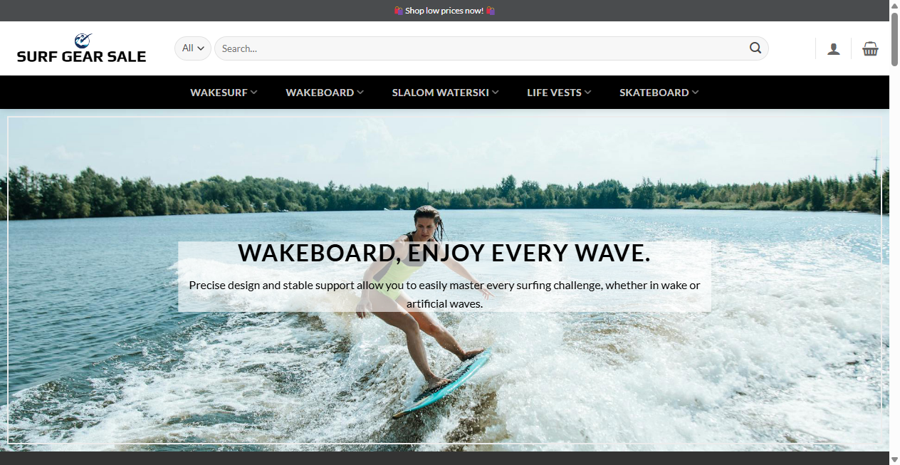 Screenshot von wakesportsshop.com