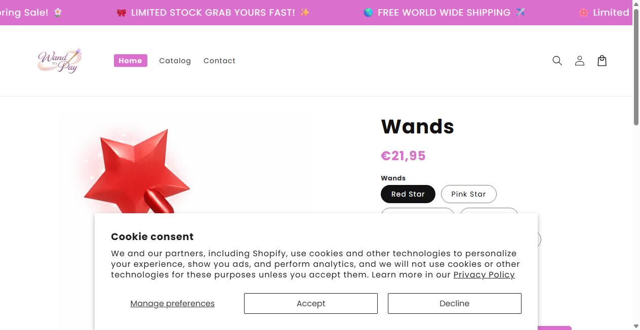 Screenshot von wandtopay.com