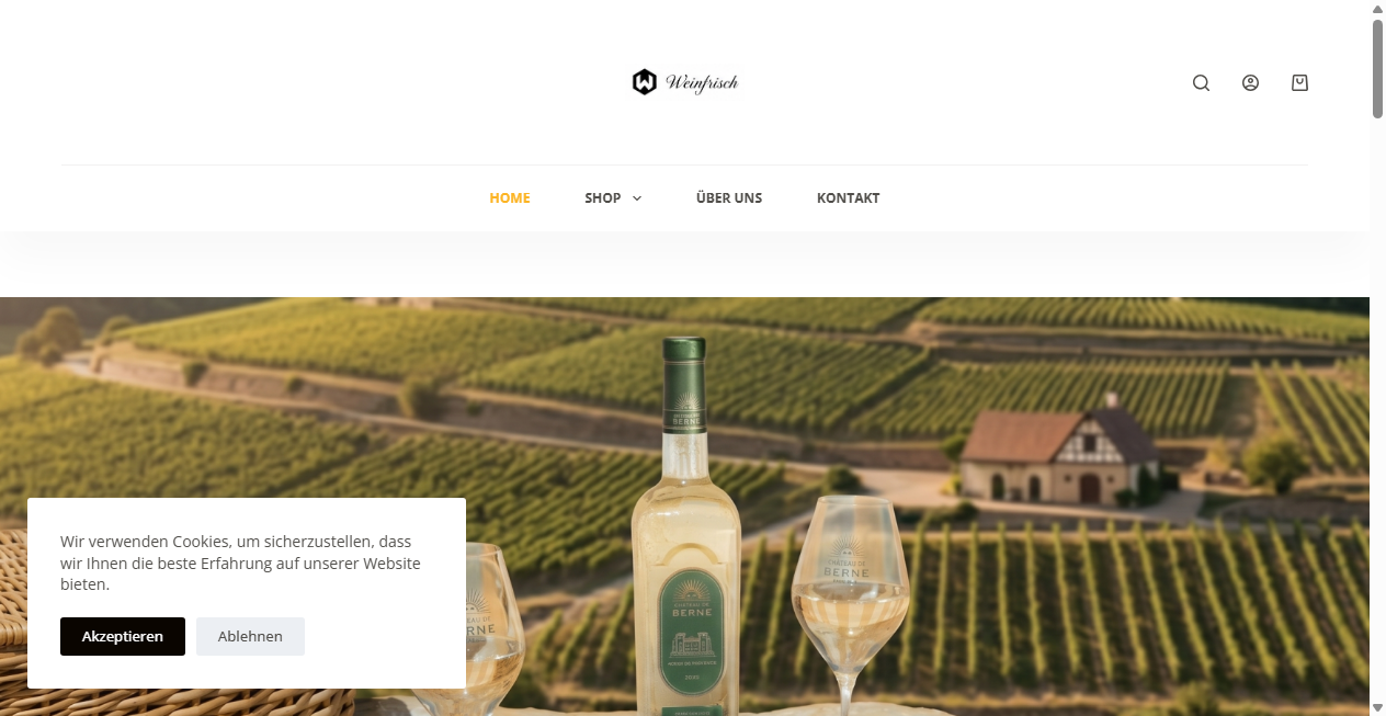 Screenshot von weinfrisch.com