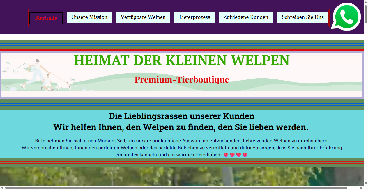 Screenshot von welpentraum.de