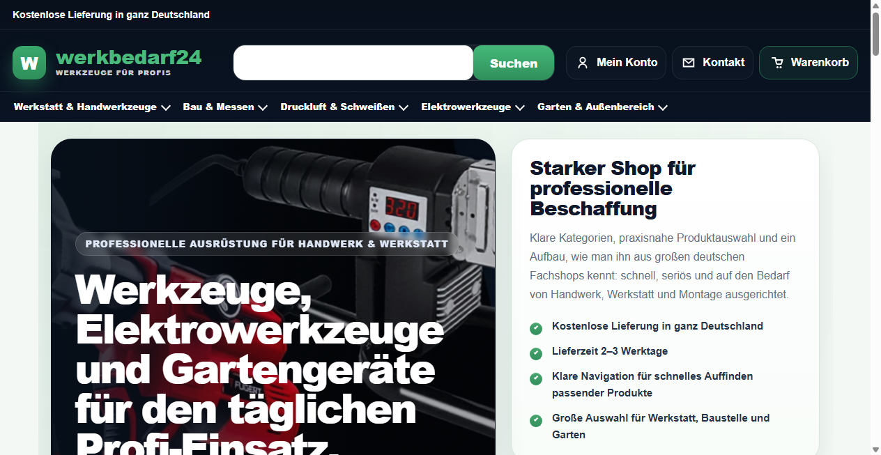 Screenshot von werkbedarf24.de