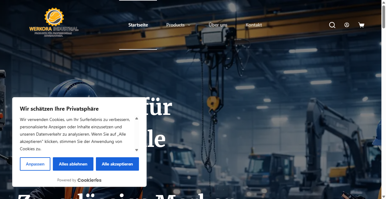 Screenshot von werkora-industrial.com