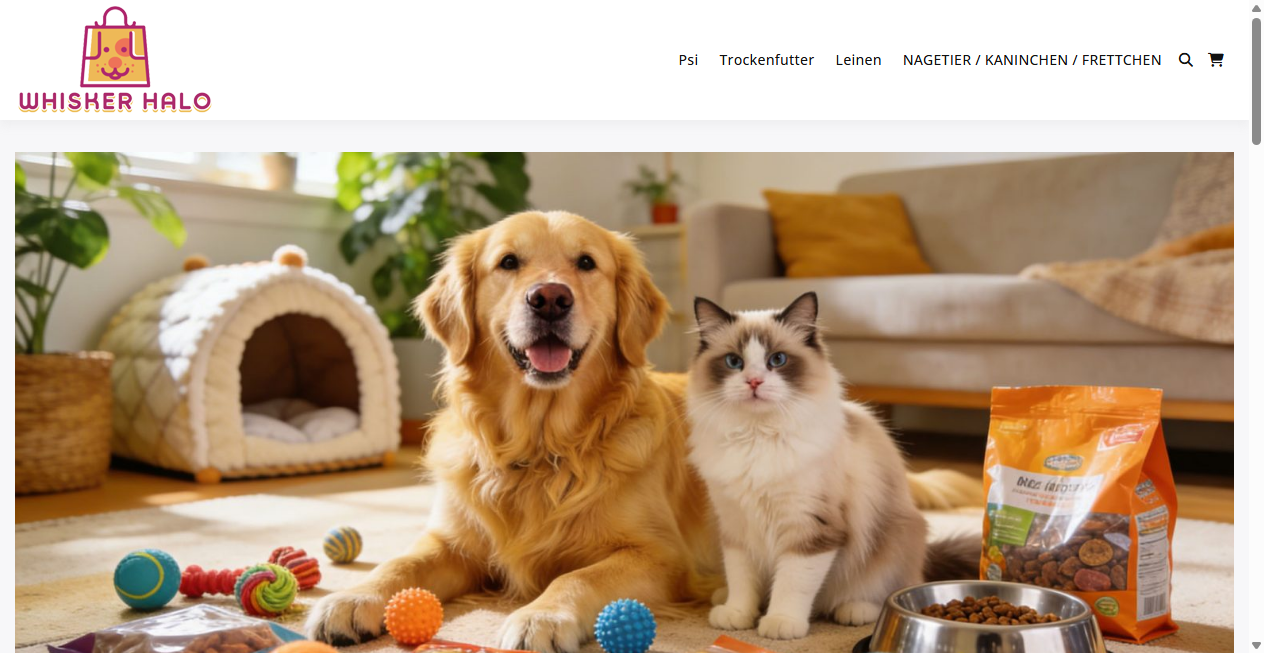 Screenshot von whiskerhalo.com