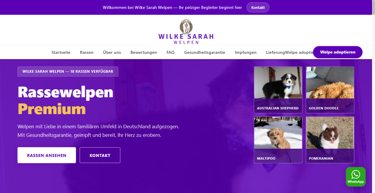 Screenshot von wilkesarahwelpen.de