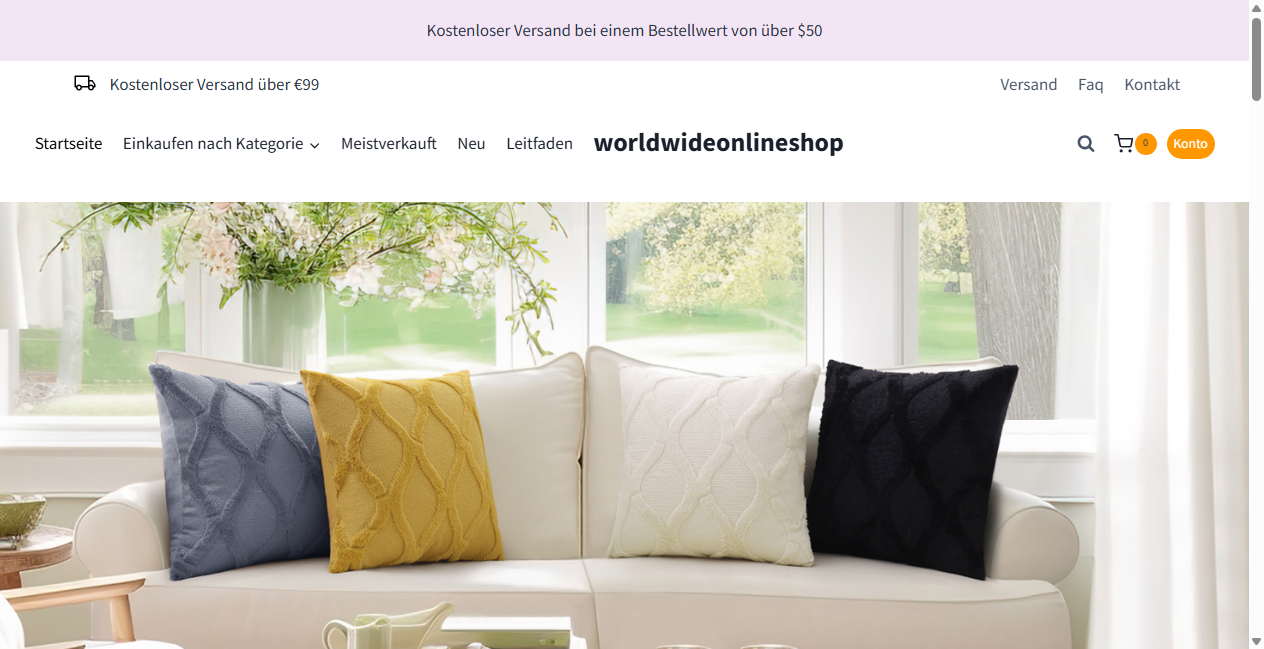 Screenshot von worldwideonlineshop.de