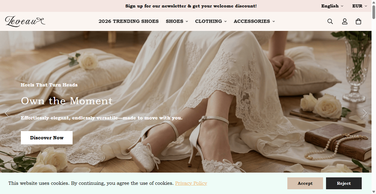 Screenshot von zeveau.com